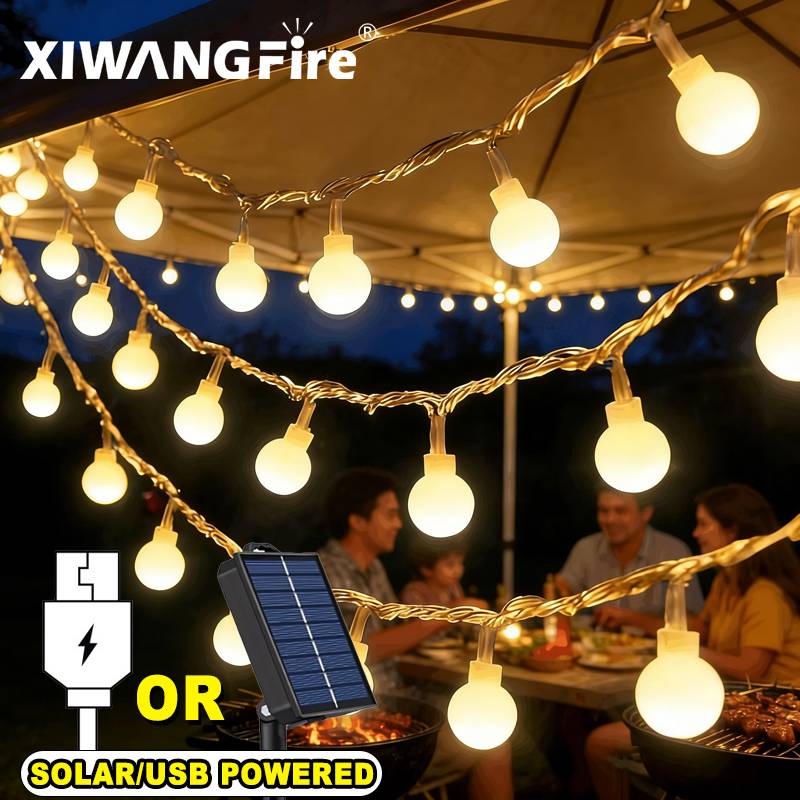 String Light Outdoor - Luci a Stringa Solari/USB/a Batteria 3-10M,