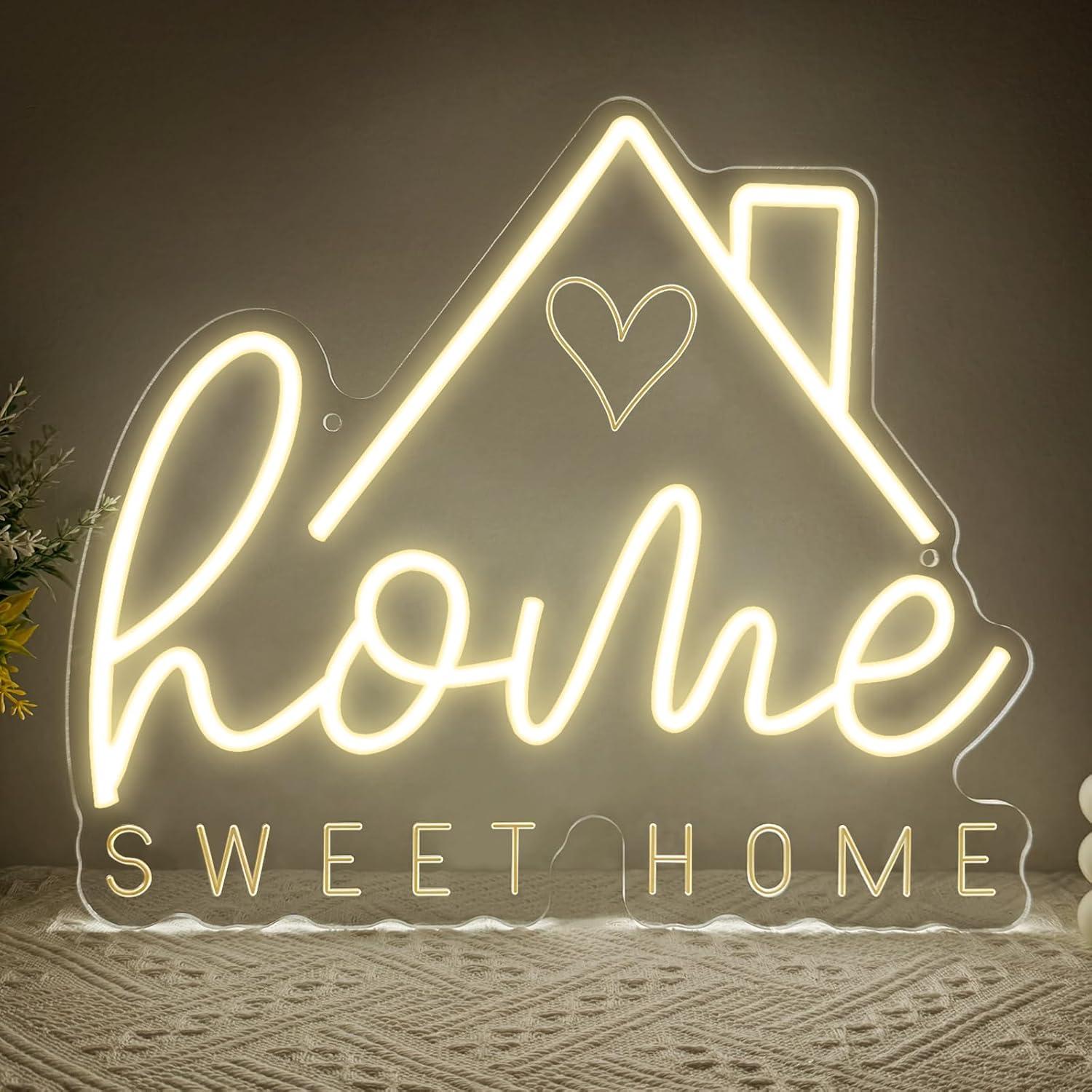 Room Lighting Bedroom Decor - Insegna al Neon 'Sweet Home' con