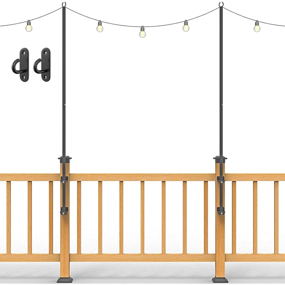 String Light Outdoor - Confezione da 2 pali luminosi a
