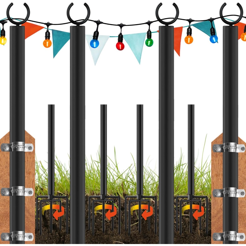 String Light Outdoor - land·voi Confezione da 4 pali luminosi