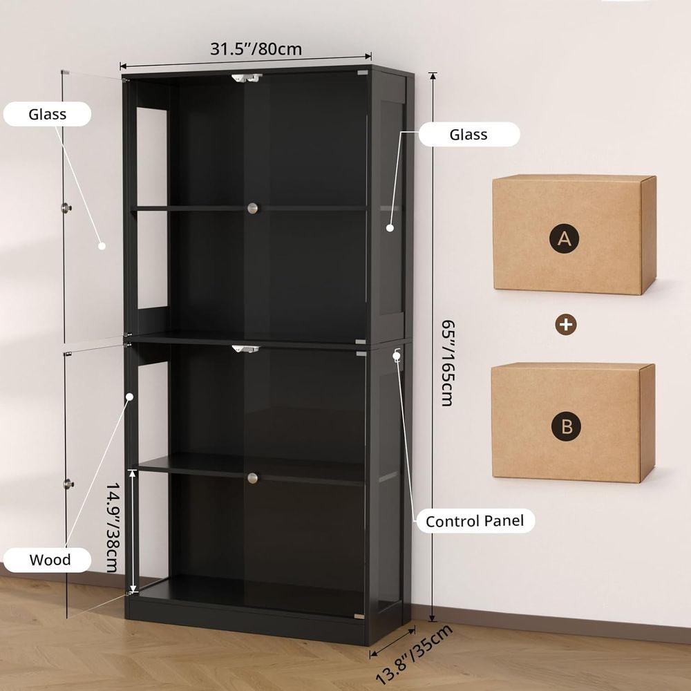 Vetrina con Porta in Vetro, 4  - Lighting & Home Decor Studio Photos recensione e prezzo