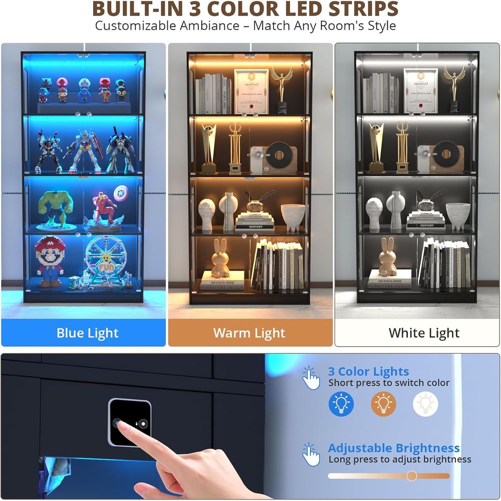 Vetrina con Porta in Vetro, 4  - Lighting & Home Decor Studio Photos recensione e prezzo
