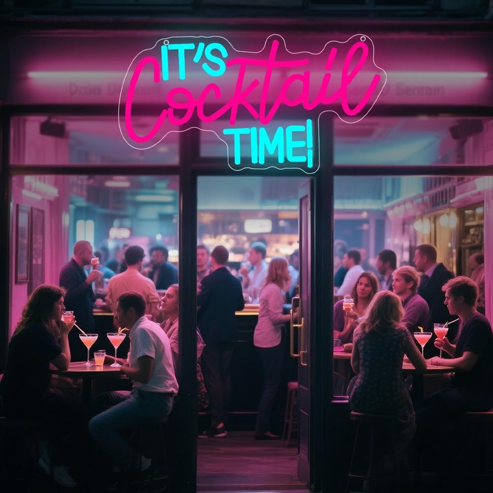 Insegna al Neon 'Cocktails' Al - Room Lighting Bedroom Decor recensione e prezzo