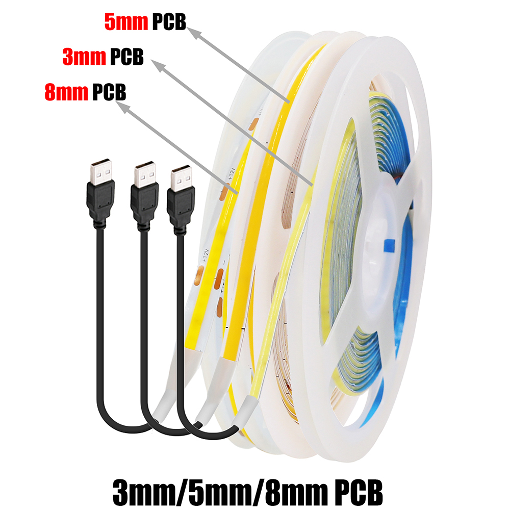 5V USB 3MM 5MM PCB COB LED Str - Decor Lighting Hours recensione e prezzo